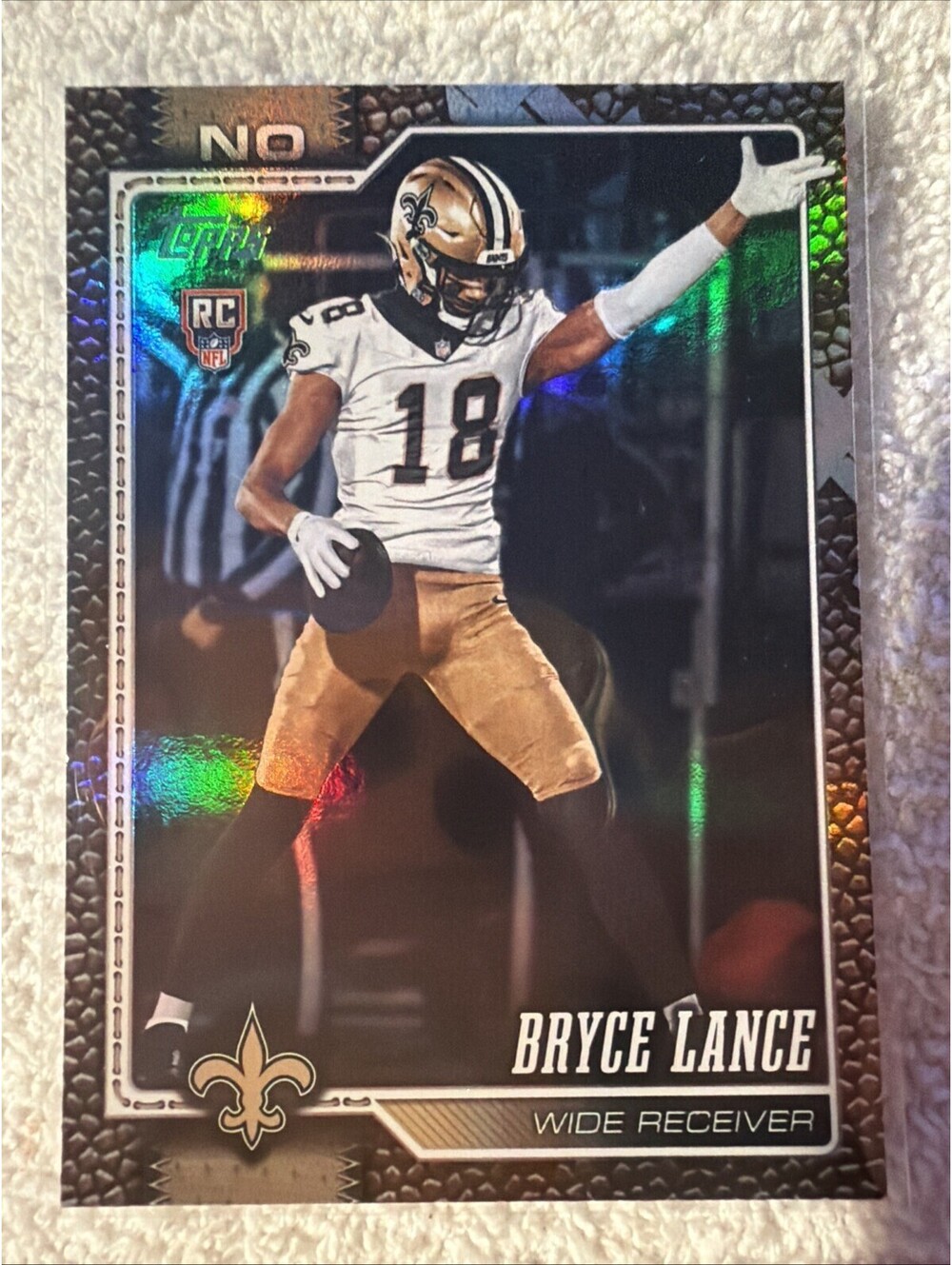 Topps 2026 Flagship Bryce Lance RC Pigskin Insert New Orleans Saints #332
